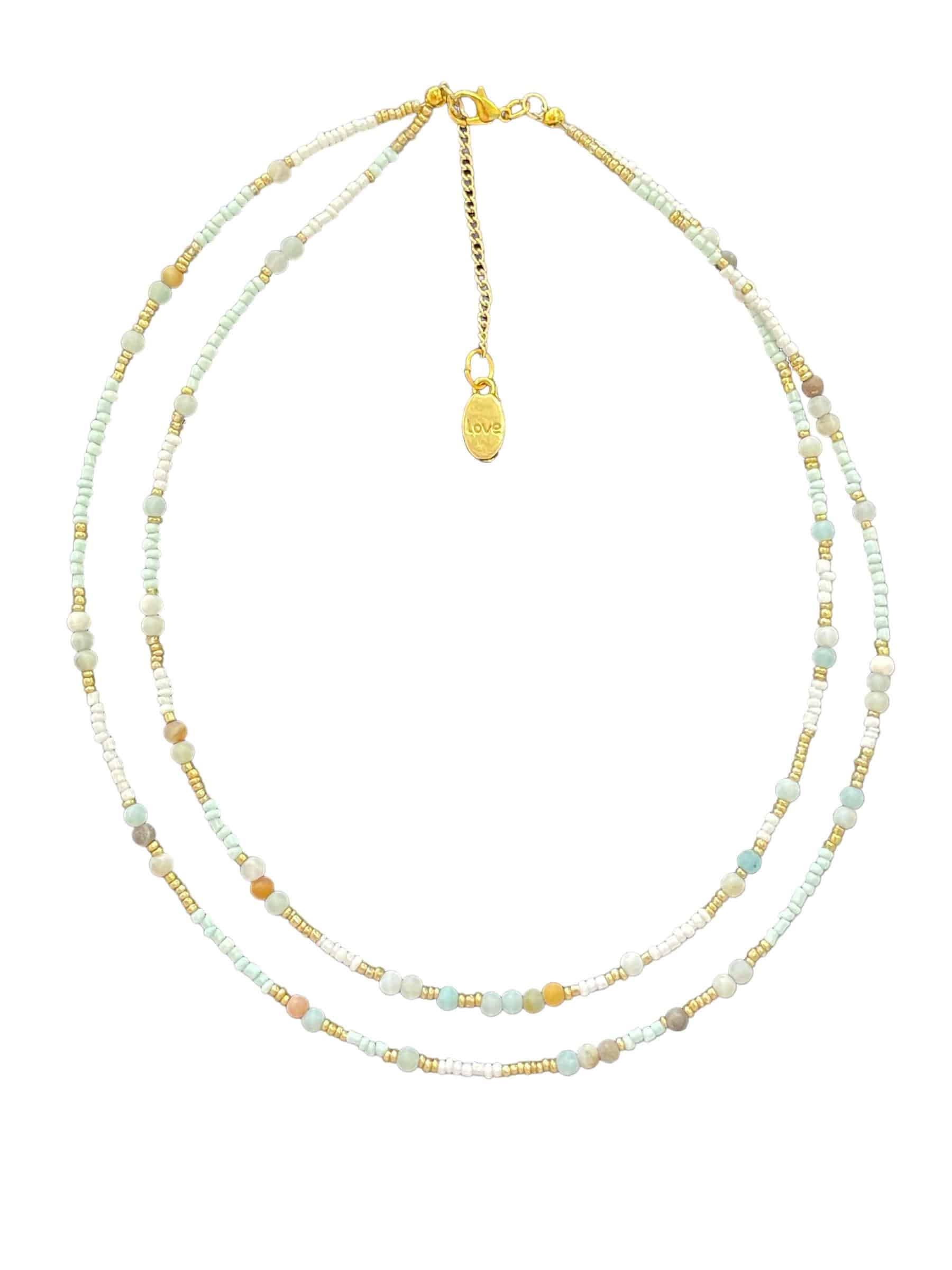 Sky blue and bronze necklace | The Little Yellow House Gallery & Studio