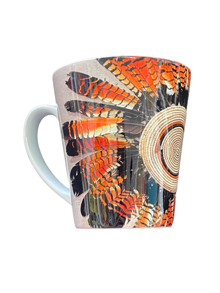 Large size coffee cups for the dedicated coffee drinker featuring original art by Gomeroi artist Debbie Wood