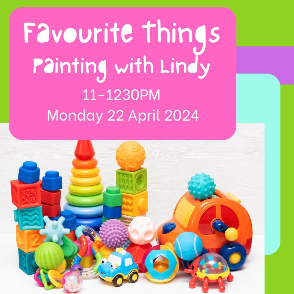 Favourite things kids painting class with Lindy Farley.