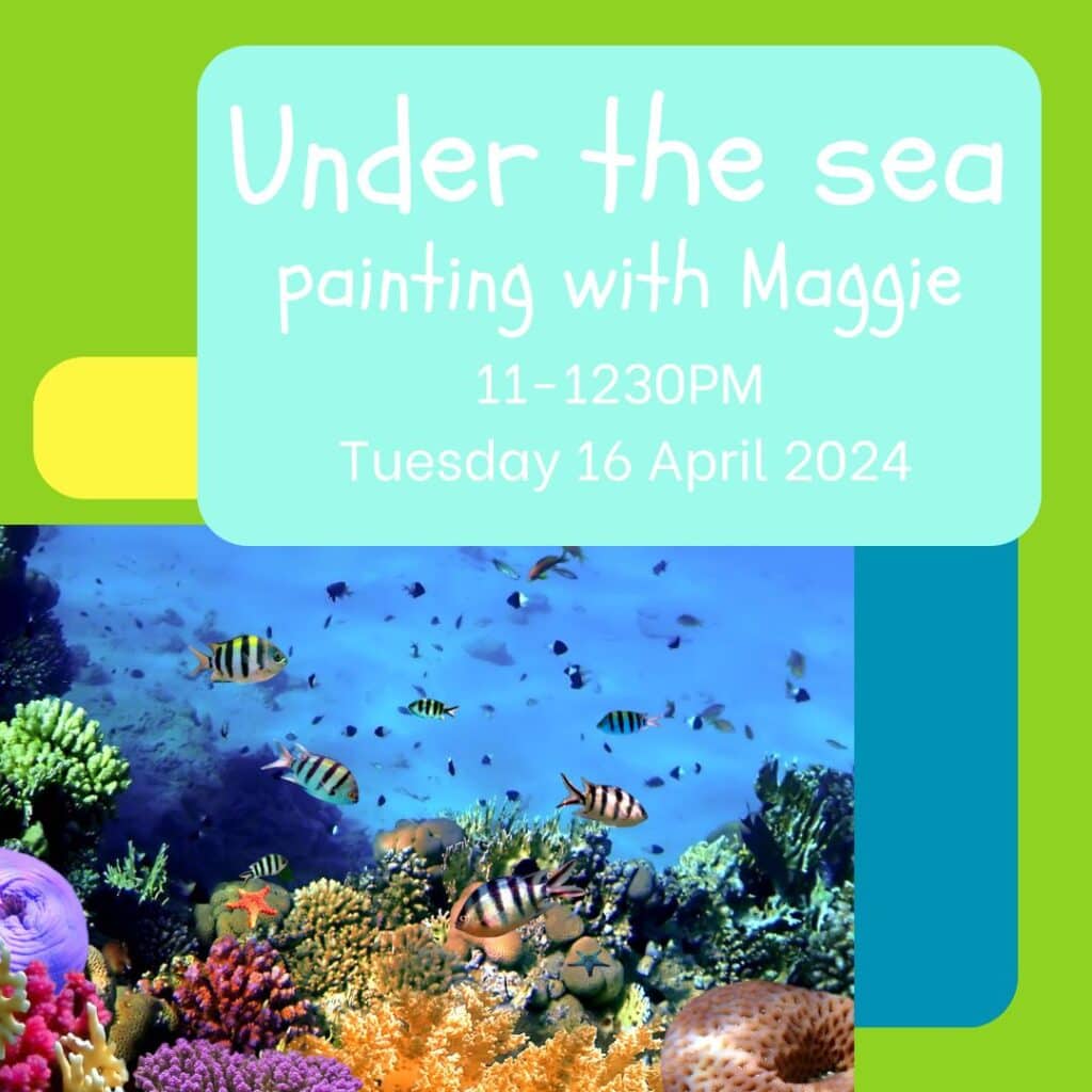 Under the sea painting class for children with Maggie Deall