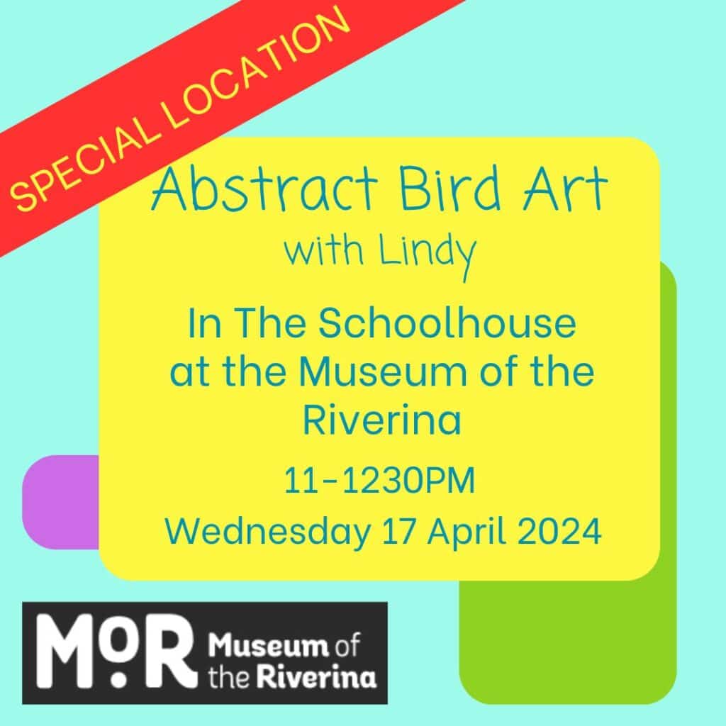 Abstract bird art class for kids with Lindy Farley