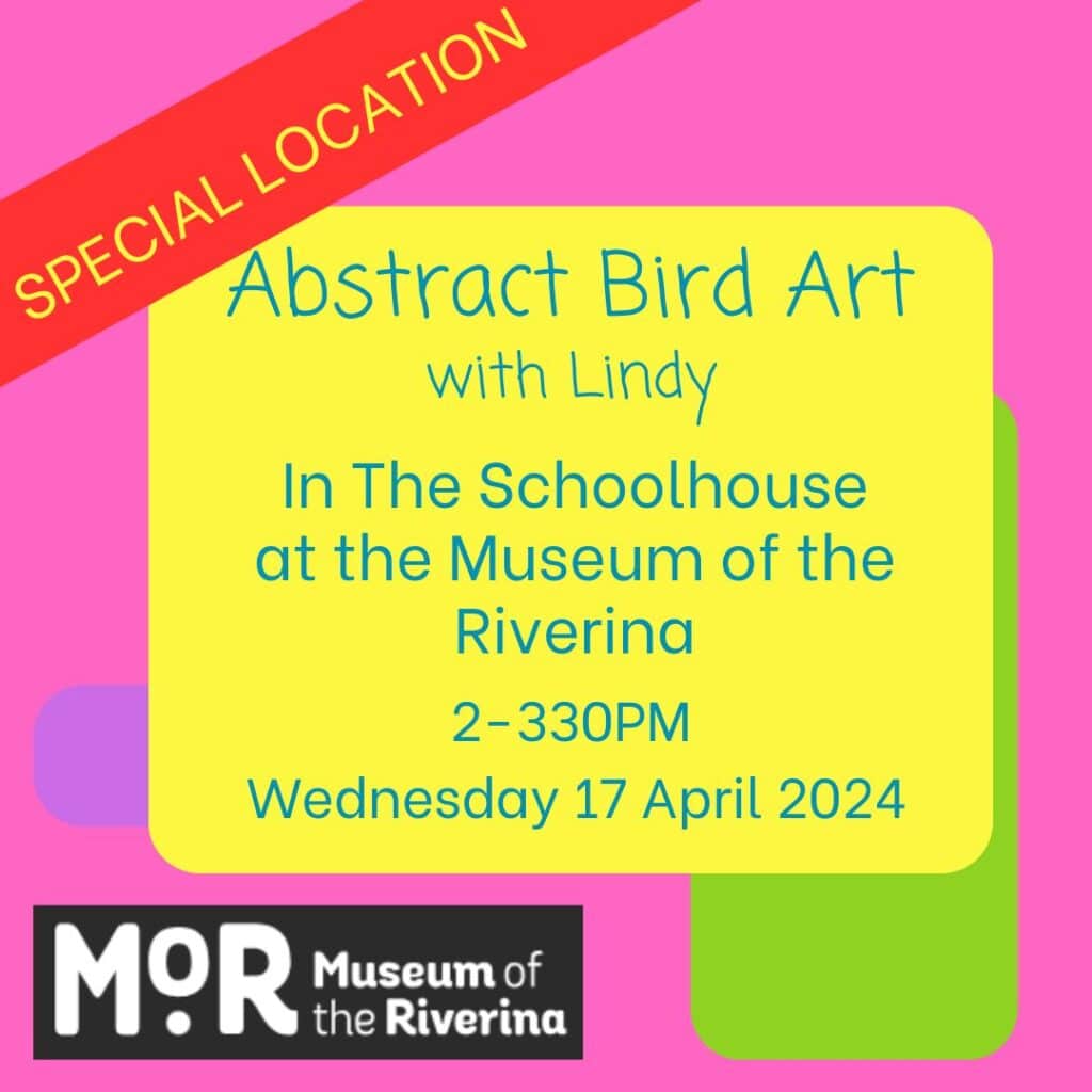Abstract bird art class for kids with Lindy Farley