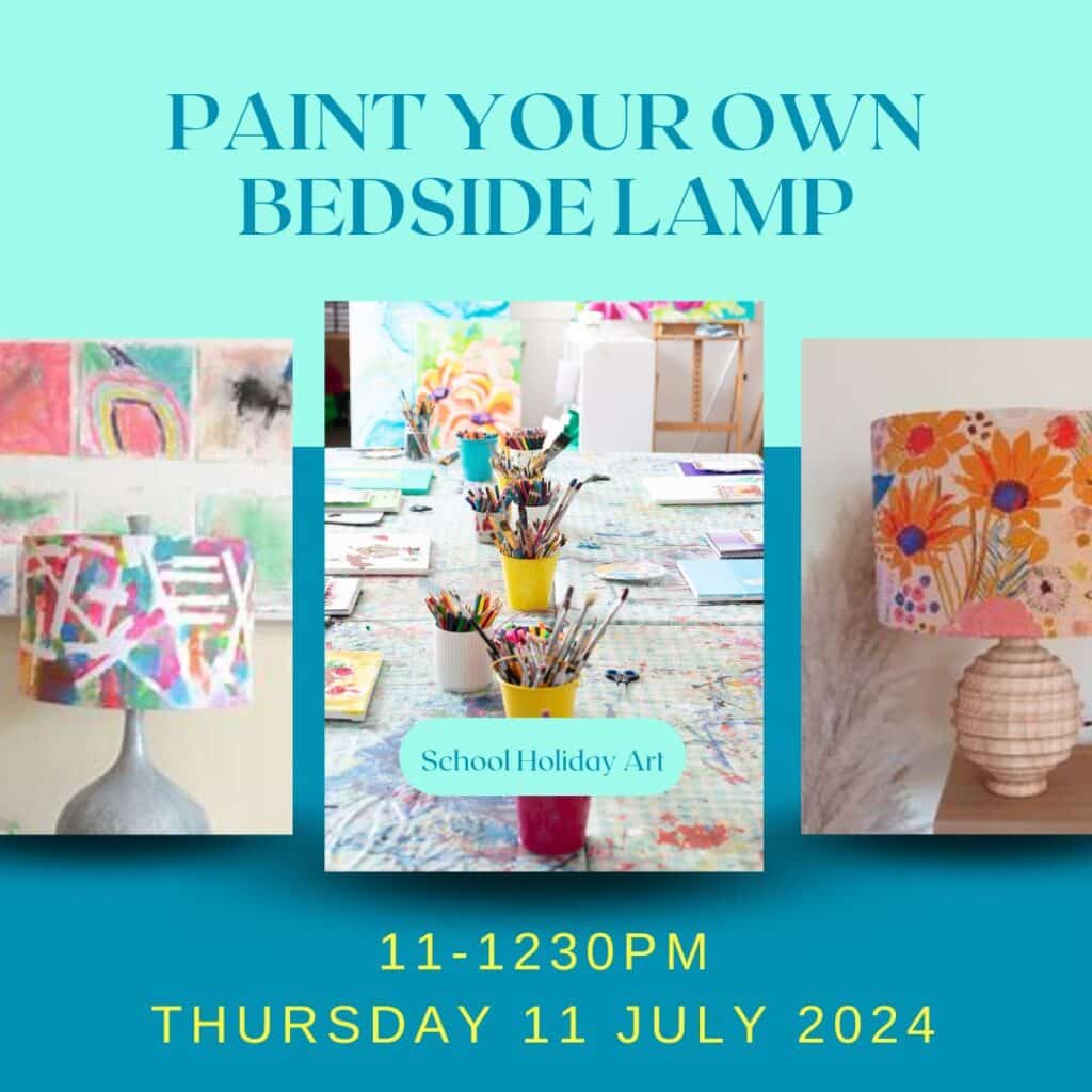 Paint your own bedside lamp | School Holiday Art Class