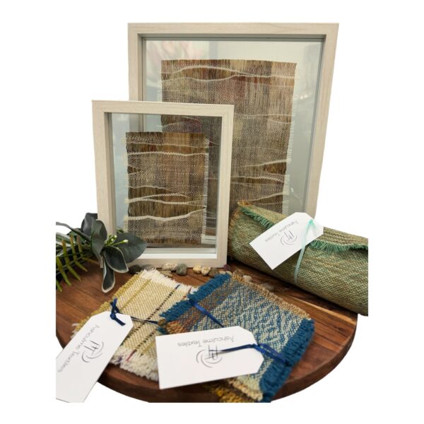 Discover "Bushland Serenity" by Ashculme Textiles, a stunning textile art piece using hand-reared alpaca wool and natural dyes, capturing the essence of the Australian bushland. Perfect for adding a touch of nature to your home decor.